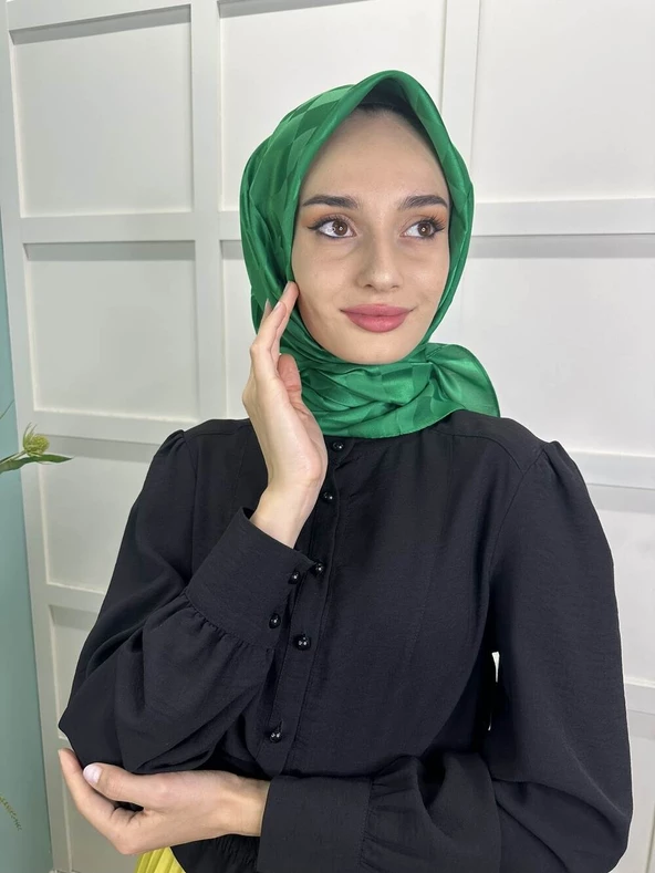 Siyane Scarf Dama Desen Jakarlı Eşarp 00948  BENETTON - 2