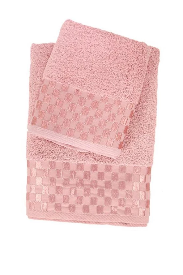 Bambu Soft Dama Desenliı Banyo Havlu Takımı 6 Renk - 12