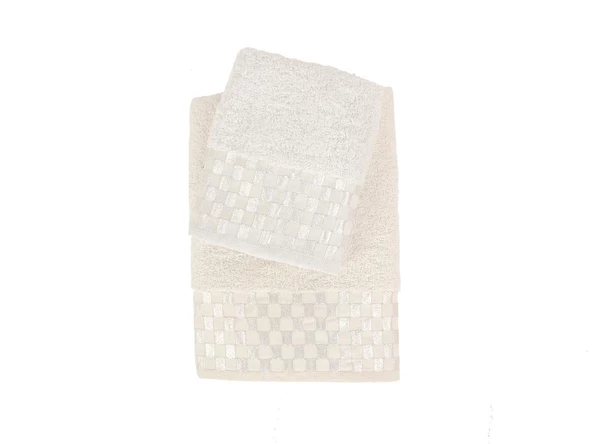 Bambu Soft Dama Desenliı Banyo Havlu Takımı 6 Renk - 6