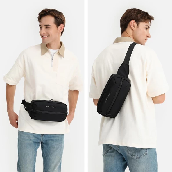 C-Active Erkek Bodybag Bel Çantası Orta Boy Oxford Kumaş 8676 - 5
