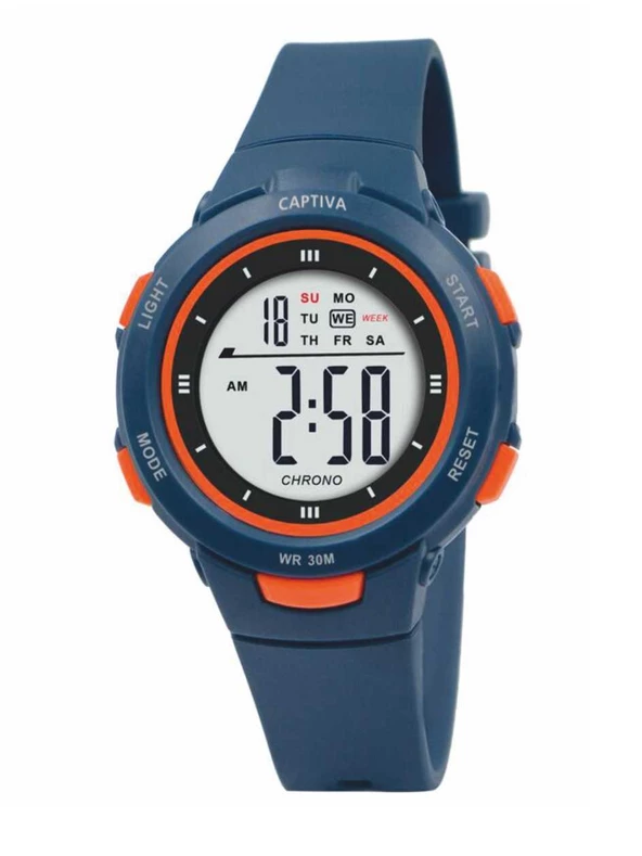 Captiva Digital 30 mt Suya Dayanıklı Işıklı Alarmlı Kronometreli Takvimli Silikon Kordonlu Çoçuk Kol Saati - 4
