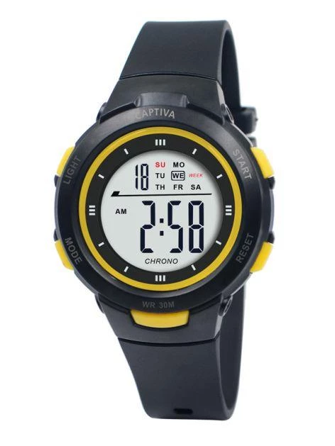 Captiva Digital 30 mt Suya Dayanıklı Işıklı Alarmlı Kronometreli Takvimli Silikon Kordonlu Çoçuk Kol Saati - 5