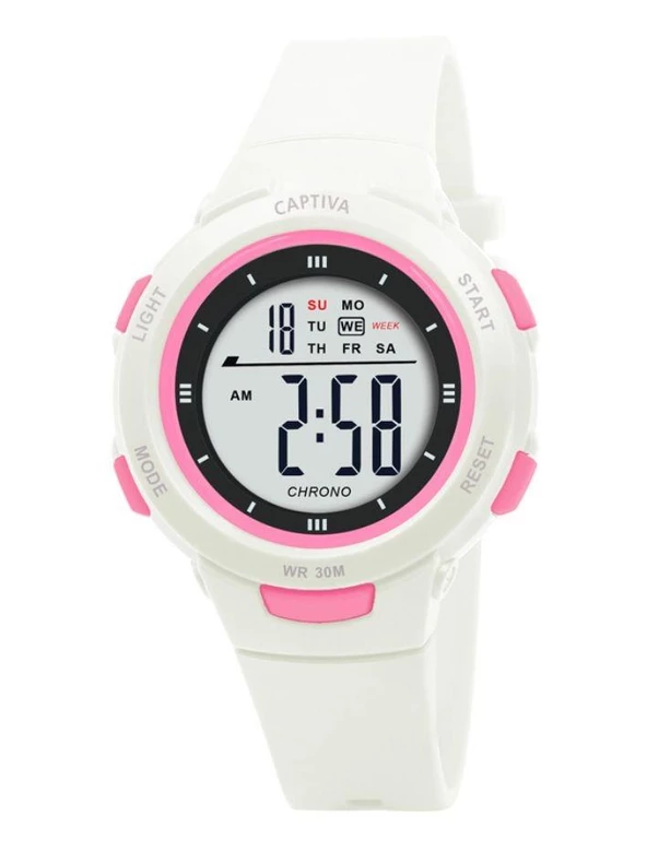 Captiva Digital 30 mt Suya Dayanıklı Işıklı Alarmlı Kronometreli Takvimli Silikon Kordonlu Çoçuk Kol Saati - 8