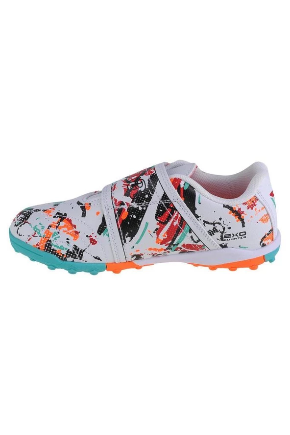 Joma Evolution Jr 2302 EVJW2302TFV Beyaz/Turuncu/Turkuaz Çok Renkli Çocuk Halı Saha Ayakkabısı - 2