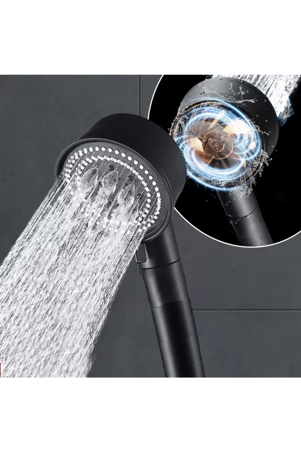 Sardıcı Turbo Fan Pervaneli 5 Fonksiyonlu Su Tasarruflu Duş Başlığı - 5