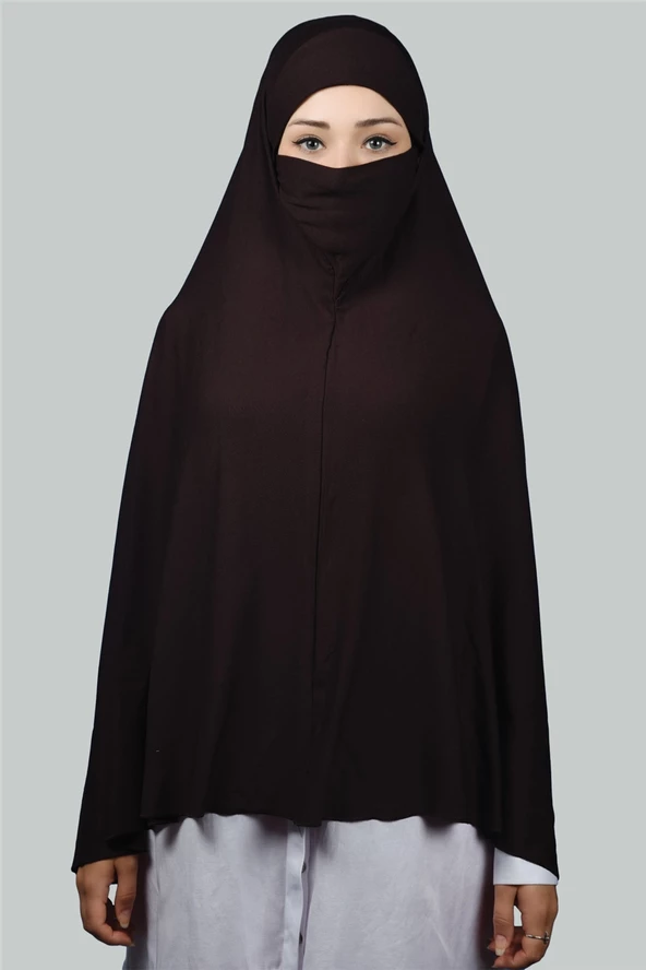Hazır Türban Peçeli Pratik Eşarp Tesettür Nikaplı Hijab - Namaz Örtüsü Sufle (5XL) - 3
