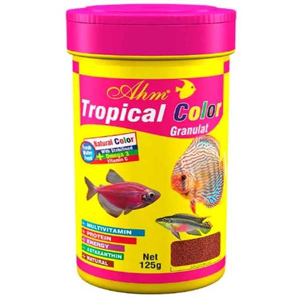 AHM Tropical Colour Granulat 250 ml Balık Yemi