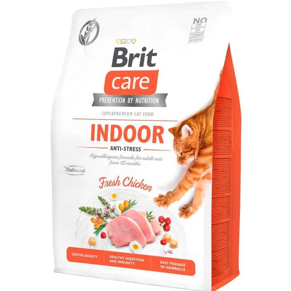 Brit Care Indoor Hypo-Allergenic Stres Azaltıcı Tahılsız Kedi Maması 2 kg