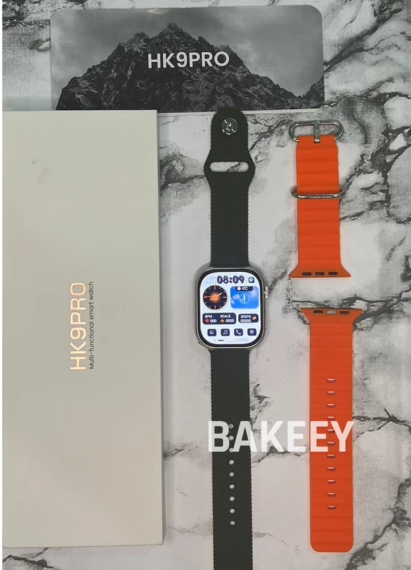 Hk9 Pro Max 2.02 Uyumlu Amoled Ekran Akıllı Saat 3 Kordon Kiliteme Serisi Gps Siri Akıllı Saat - 2