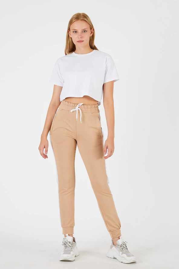 Yanları Şeritli Cepli Pantolon Eşofman Altı 8923 - 9