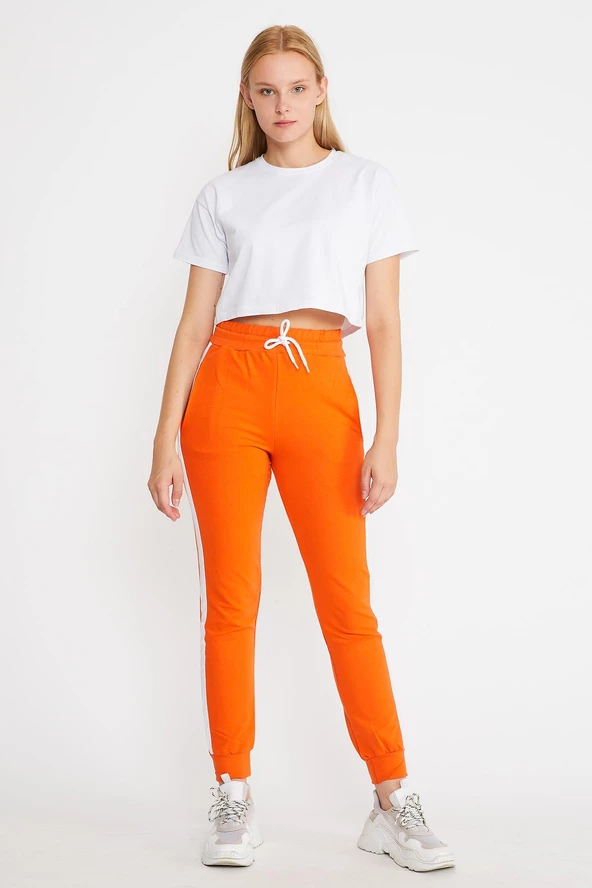 Yanları Şeritli Cepli Pantolon Eşofman Altı 8923 - 6