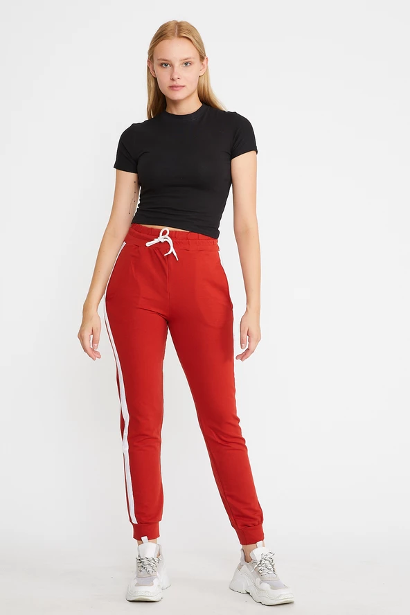 Yanları Şeritli Cepli Pantolon Eşofman Altı 8923