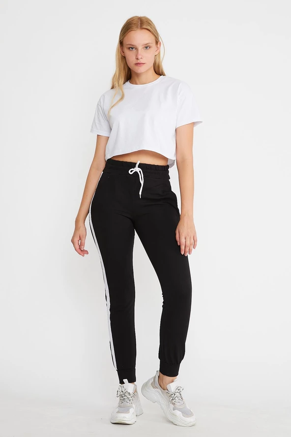 Yanları Şeritli Cepli Pantolon Eşofman Altı 8923 - 3