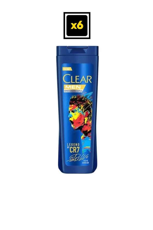 Clear Men Legend By Cr7 Kepeğe Karşı Etkili Şampuan 350 Ml X 6 Adet