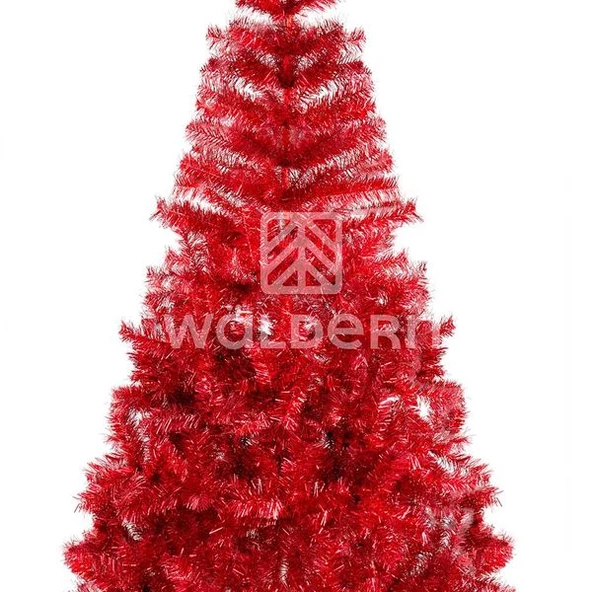 Waldern Premium Luxury 180 cm Simli Kırmızı Yılbaşı Çam Ağacı
