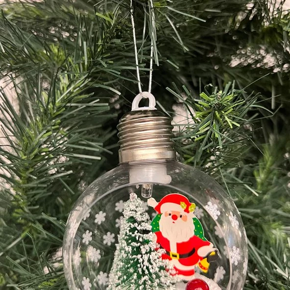 Waldern Yılbaşı Ağaç Santa Claus Işıklı Ampul Süs