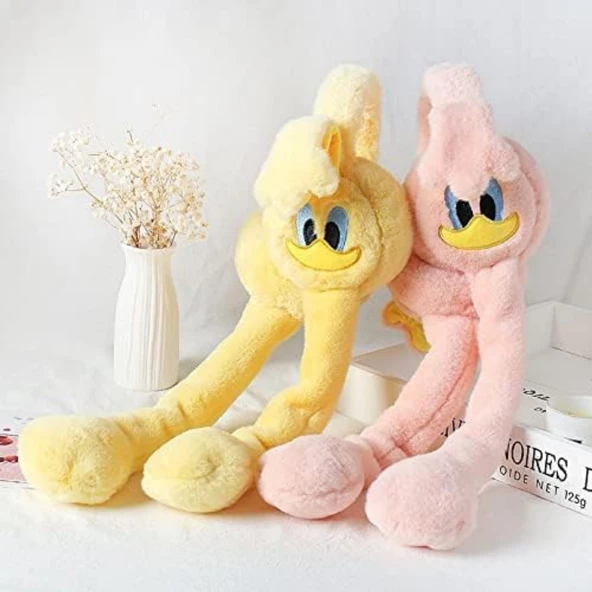 Peluş Ördekli Hareketli Oynar Kulaklı Çocuk Kulak Isıtıcı Koruyucu Kulaklık - 3