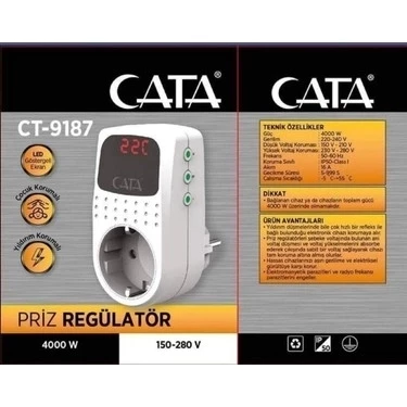 Cata 9187 Priz Regülatörü 4000W (150-280V) - 1
