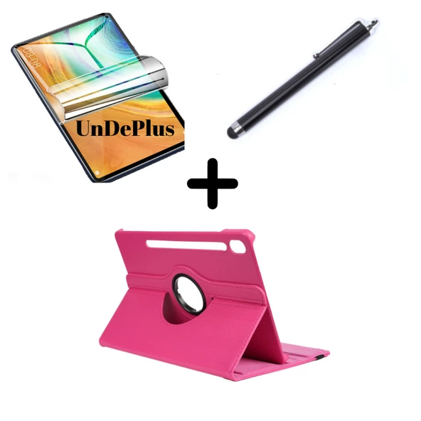 Samsung Galaxy Tab S9 FE Plus/S10 Plus/S9 Plus Kılıf Dönen Tablet Kilifi Ekran Koruyucu+Kalem - 3