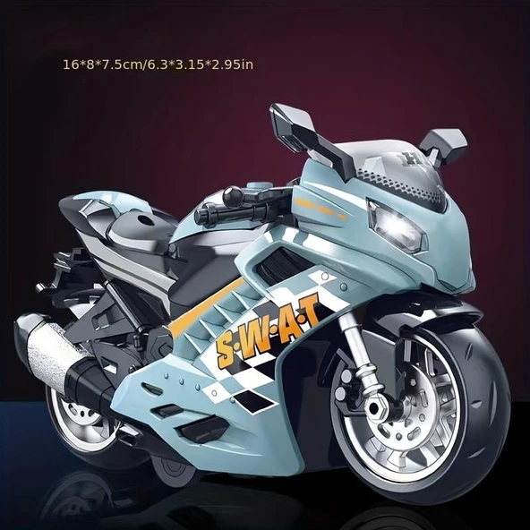 Canali Toys Sürtmeli Işıklı Sesli Kawasaki Motor 7732,Oyuncak Motor - 2