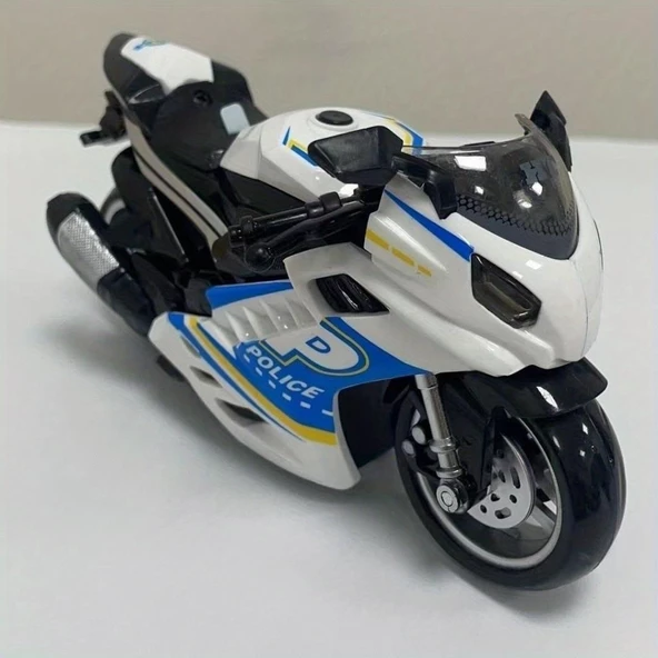 Canali Toys Sürtmeli Işıklı Sesli Kawasaki Motor 7732,Oyuncak Motor - 6