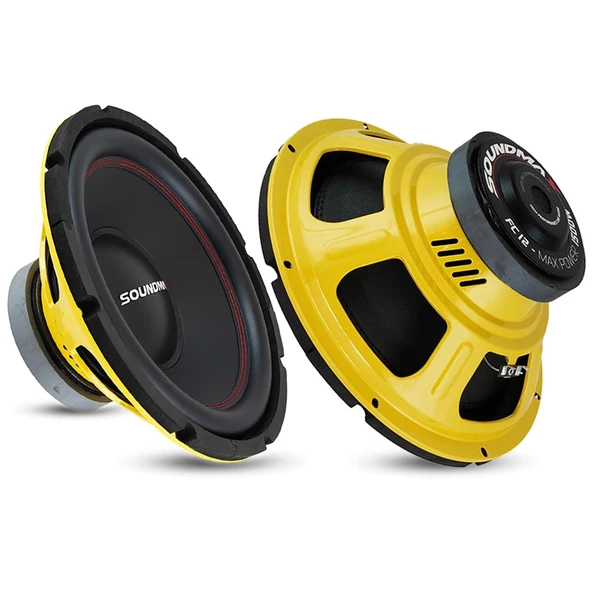 SOUNDMAX SX-FC12 OTO BASS SUBWOOFER 30CM 1500W SARI 1 ADET ürün görseli 1