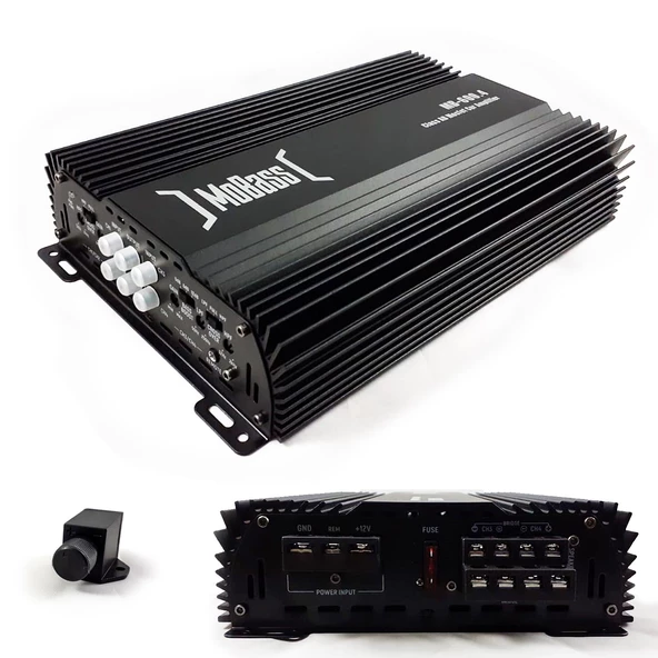 MOBASS MB-600.4 4 OHM 4 KANAL 2X150 WATT RMS OTO ANFİ (BASS KONTROLLÜ)