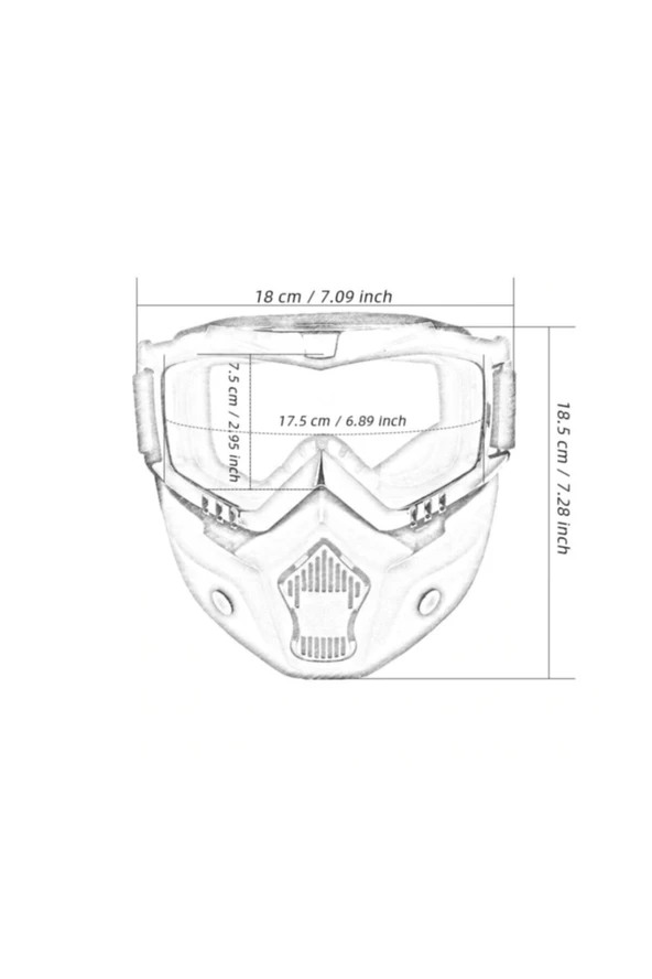 TEX710 JET MASKE BİSİKLET-MOTORSİKLET-KAYAK ÇOK AMAÇLI MASKE - 5