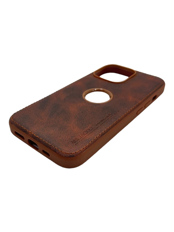 Hole Leather Case Kahverengi iPhone 11 - 4