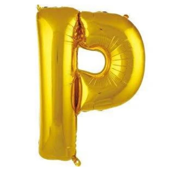 Harfli Folyo Balon P Helyum Balon Doğum Günü Gold harfli helyum Folyo Balon , Parti Malzemeleri