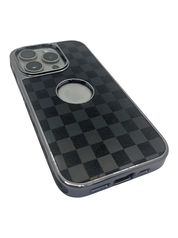 Hole Checkers Case Lacivert iPhone 15 Pro - 6
