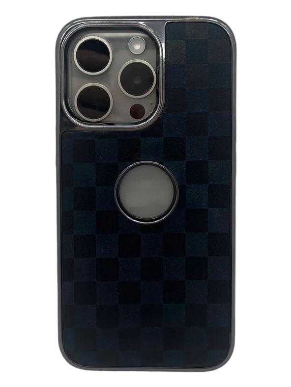 Hole Checkers Case Lacivert iPhone 15 Pro - 7