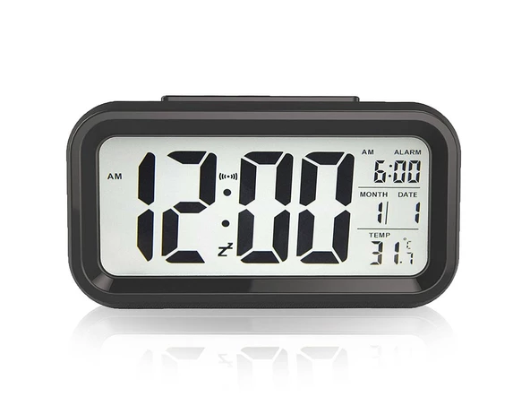 Diwu Optik Masaüstü Saat Takvim Termometre Siyah - 3