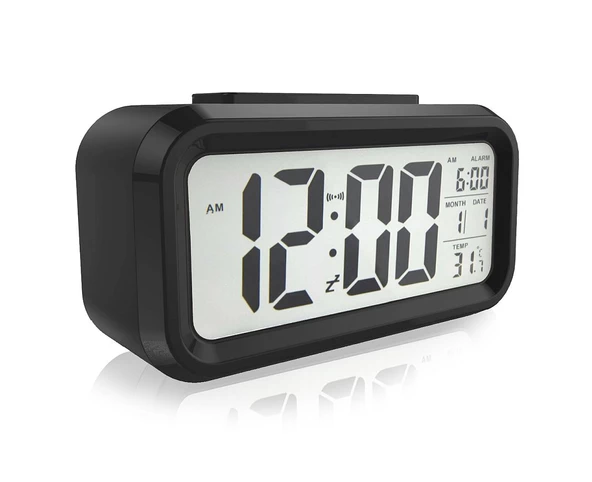 Diwu Optik Masaüstü Saat Takvim Termometre Siyah - 6