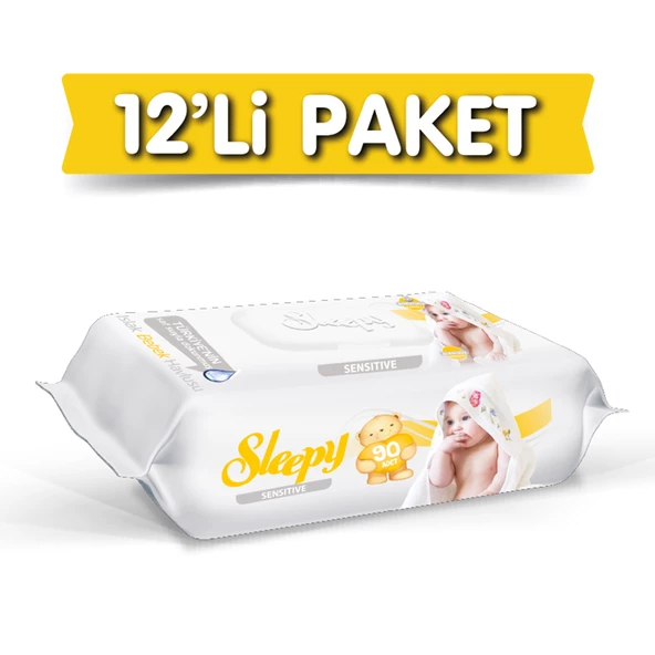 Sleepy Sensitive Islak Havlu 12X90 lı 12 Paket 1080 Yaprak