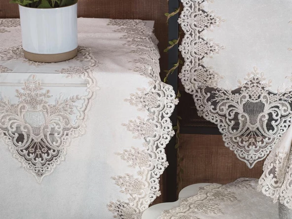 Sümbül Kadife Salon Takımı 5 Parça - 4