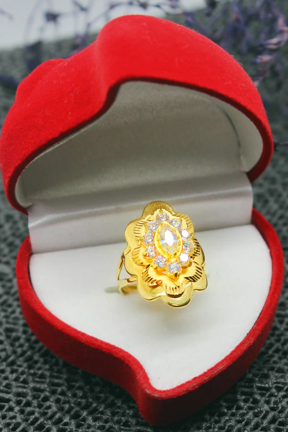 Cigold 22 Ayar Taşlı Yüzük OA-19K2YZK0781054894 - 4