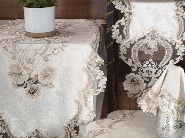 Daisy Lovel Kadife Salon Takımı 5 Parça - Resim 2