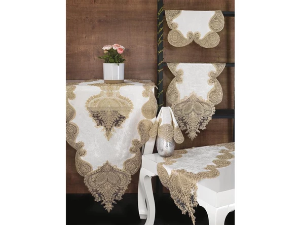 Verna Kadife Salon Takımı 5 Parça - 10
